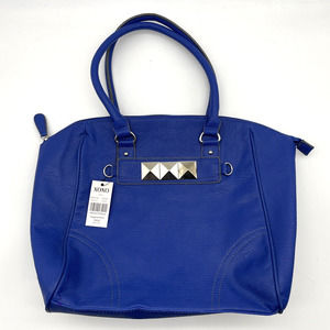NWT XOXO 'KYRAH' Cobalt Blue Faux Leather Studded Large Shoulder Bag Tote Purse
